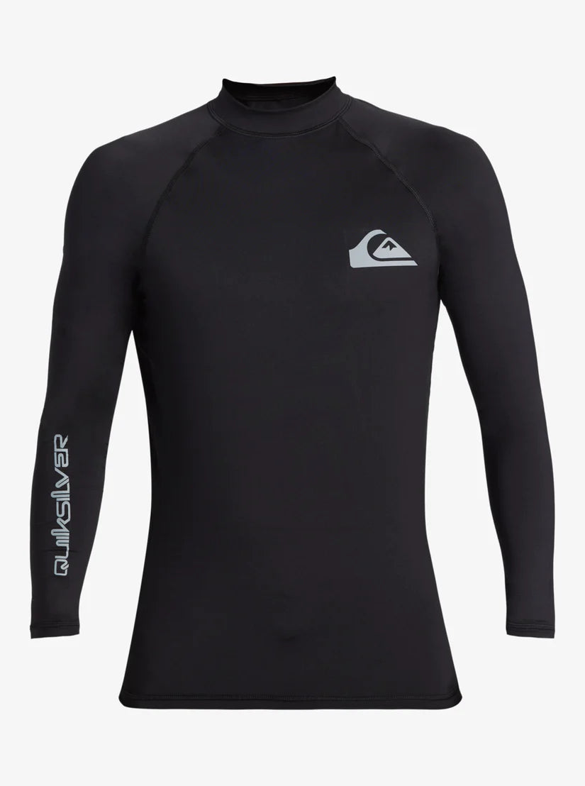 QUIKSILVER SURF LONG SLEEVE TEE EVERYDAY UPF50 BLACK