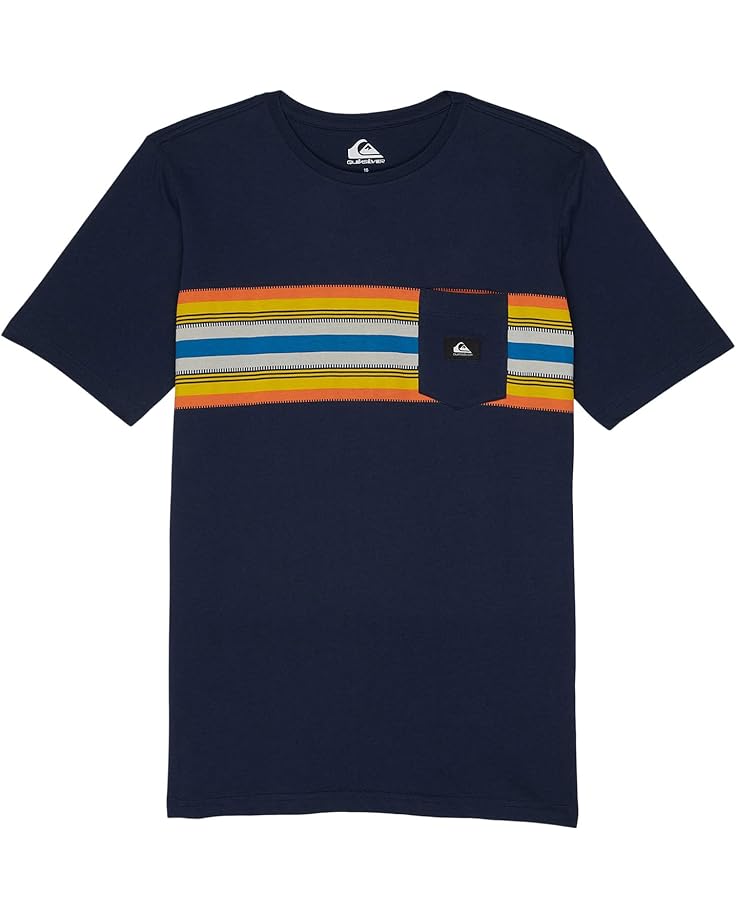  Quiksilver Kids Surfadelica Stripe Short Sleeve (Big Kids)
