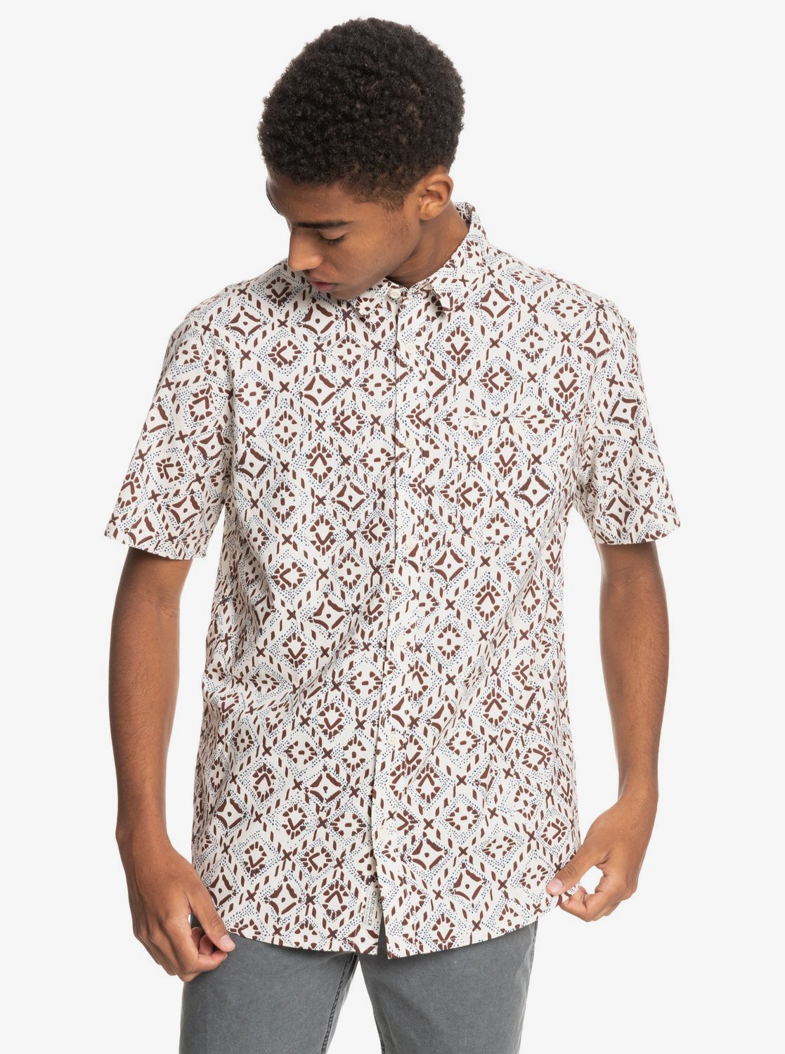  Quiksilver Baja Blue Button Shirt