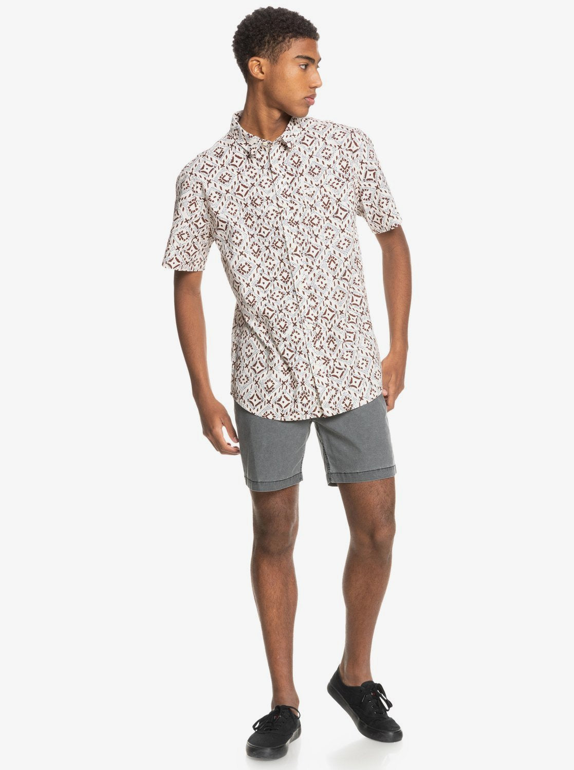  Quiksilver Baja Blue Button Shirt