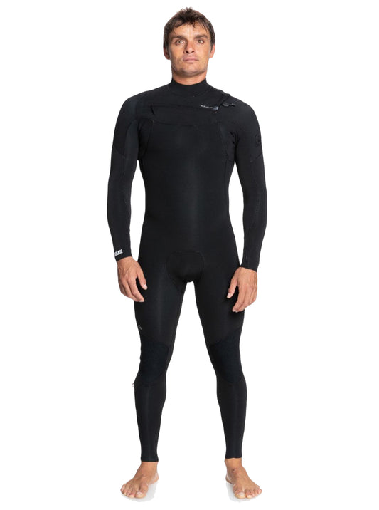  QUIKSILVER 3/2 EVERYDAY SESSIONS FRONT ZIP WETSUIT BLACK