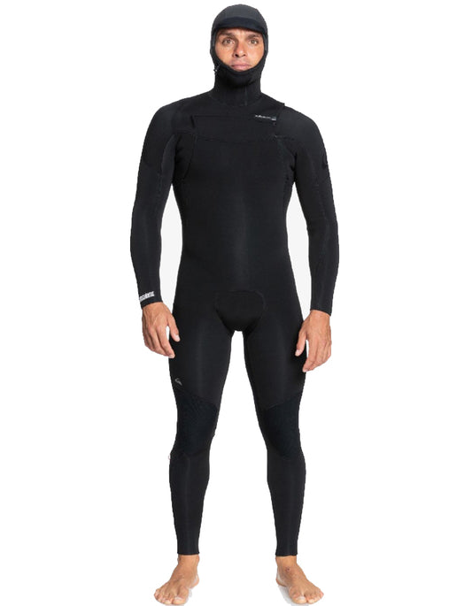  QUIKSILVER 5/4/3 EVERYDAY SESSIONS HOODED CHEST ZIPWETSUIT BLACK