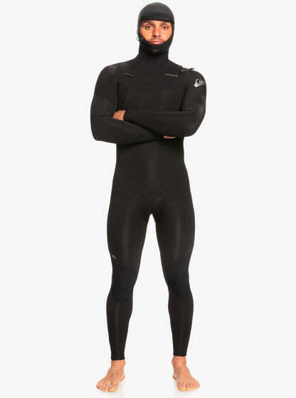  QUIKSILVER 5/4/3 EVERYDAY SESSIONS HOODED CHEST ZIP WETSUIT BLACK