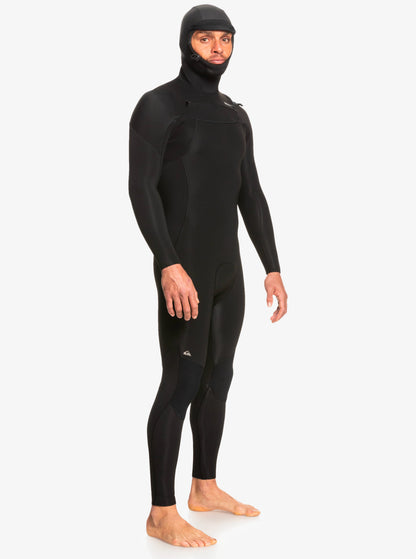  QUIKSILVER 5/4/3 EVERYDAY SESSIONS HOODED CHEST ZIP WETSUIT BLACK