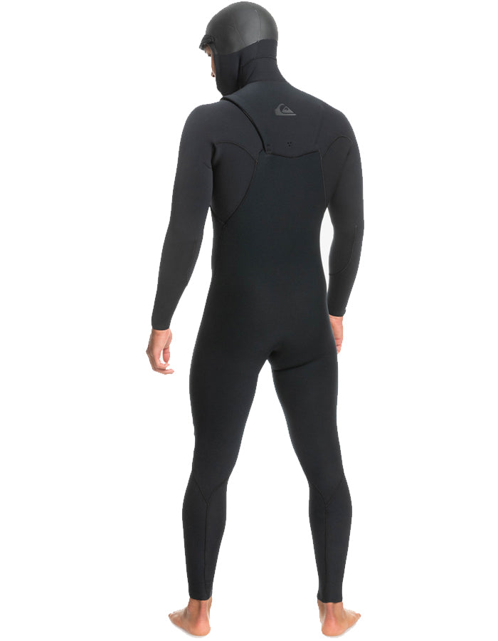  QUIKSILVER 5/4/3 HIGHLINE HOODED CHEST ZIP WETSUIT BLACK