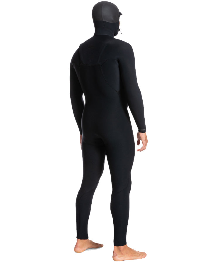  QUIKSILVER 5/4/3 HIGHLINE HOODED CHEST ZIP WETSUIT BLACK