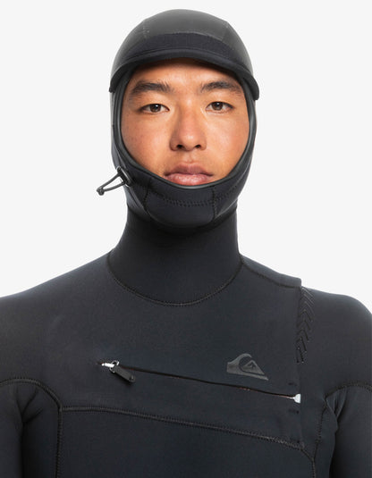  QUIKSILVER 5/4/3 HIGHLINE HOODED CHEST ZIP WETSUIT BLACK