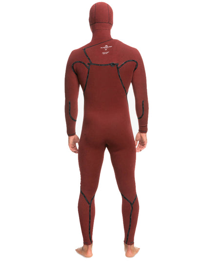 QUIKSILVER 5/4/3 HIGHLINE HOODED CHEST ZIP WETSUIT BLACK