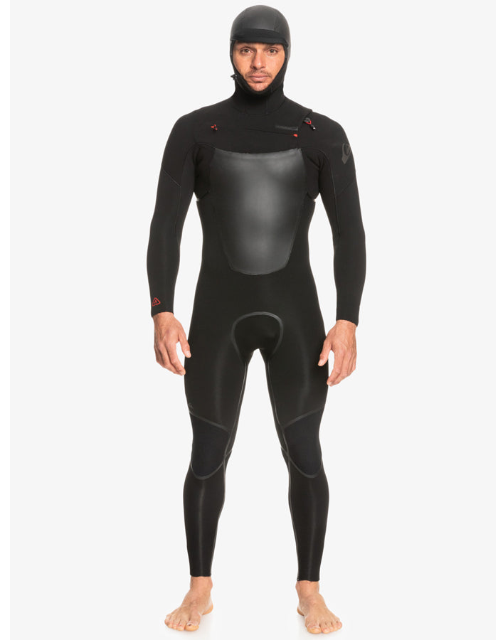  QUIKSILVER 5/4/3 MARATHON SESSION HOODED CHEST ZIP WETSUIT BLACK