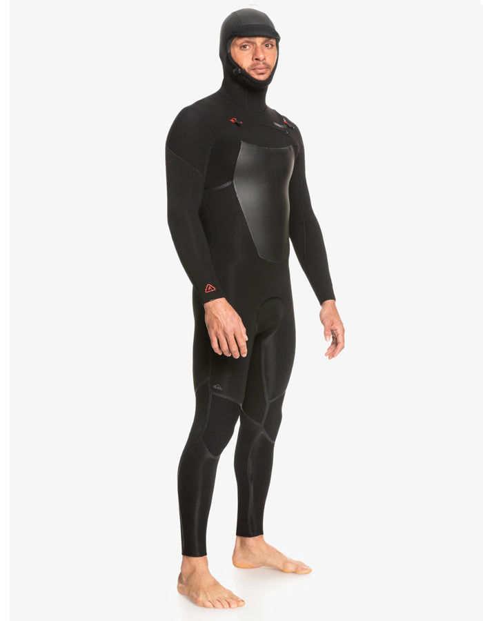  QUIKSILVER 5/4/3 MARATHON SESSION HOODED CHEST ZIP WETSUIT BLACK