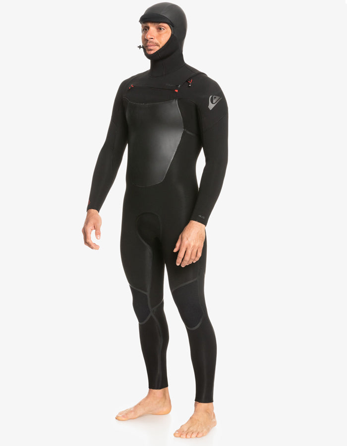  QUIKSILVER 5/4/3 MARATHON SESSION HOODED CHEST ZIP WETSUIT BLACK