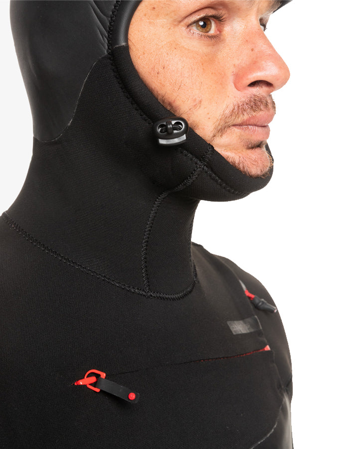  QUIKSILVER 5/4/3 MARATHON SESSION HOODED CHEST ZIP WETSUIT BLACK