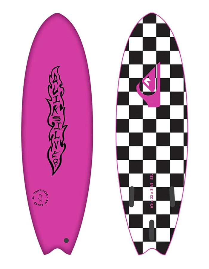  QUIKSILVER 6’6" SOFTBOARD BAT FISH PINK