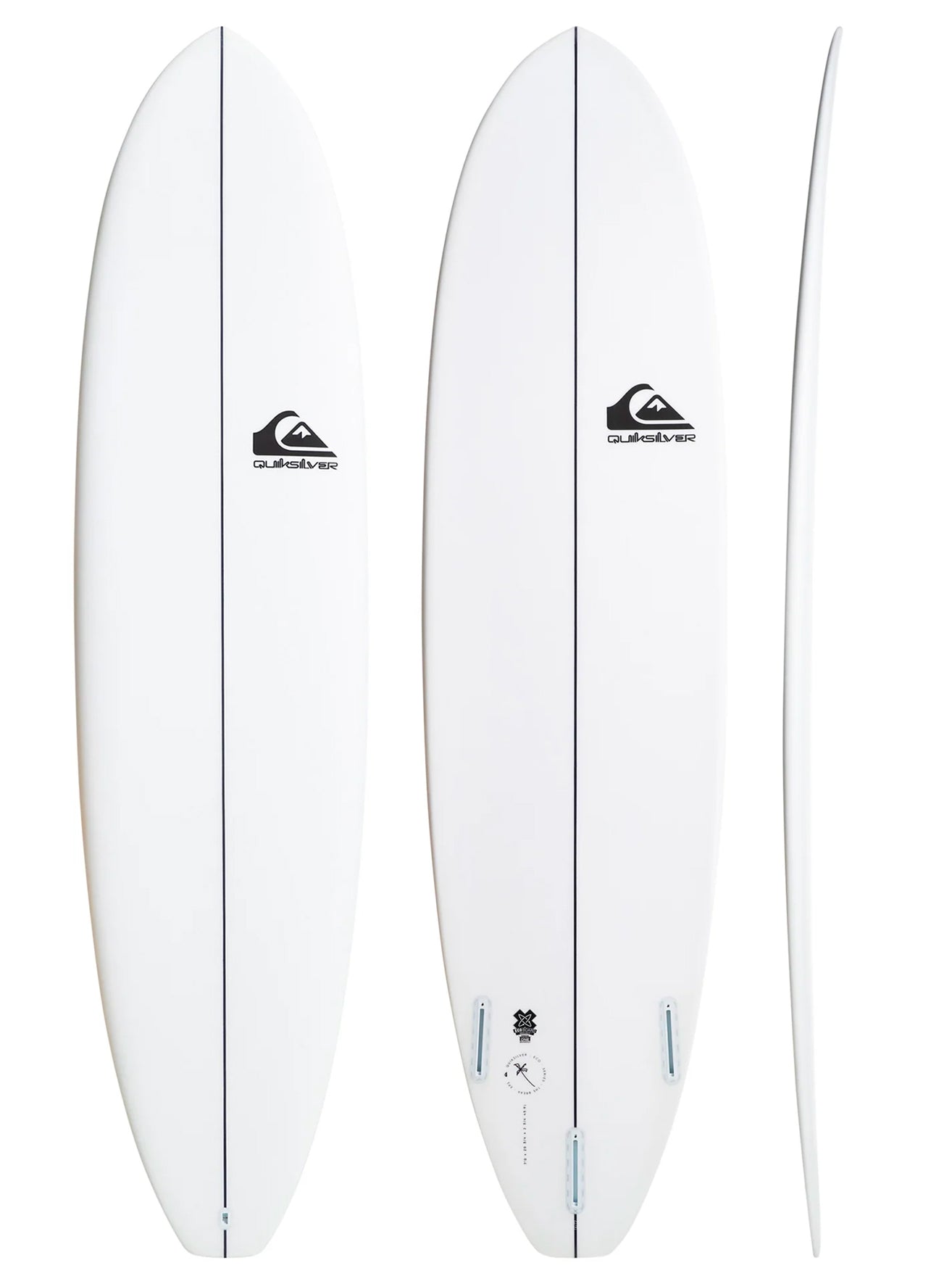  QUIKSILVER 8'0" THE BREAK FUNBOARD WHITE