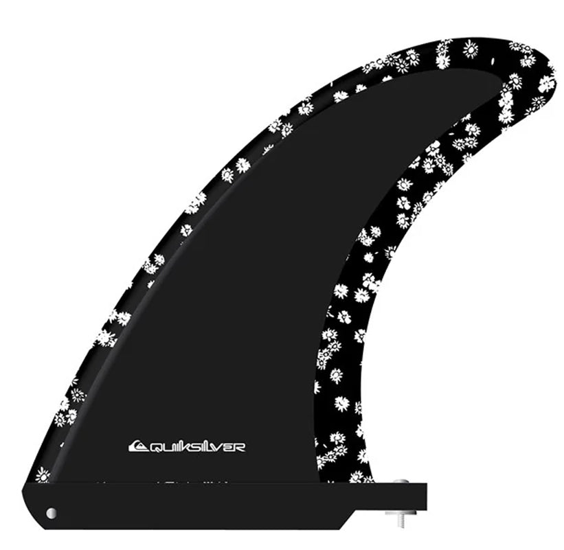 QUIKSILVER 8" PINNA LONGBOARD SINGLE FIN BLACK
