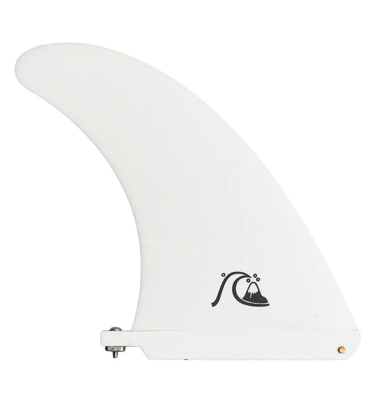  QUIKSILVER 8" PINNA LONGBOARD SINGLE FIN WHITE