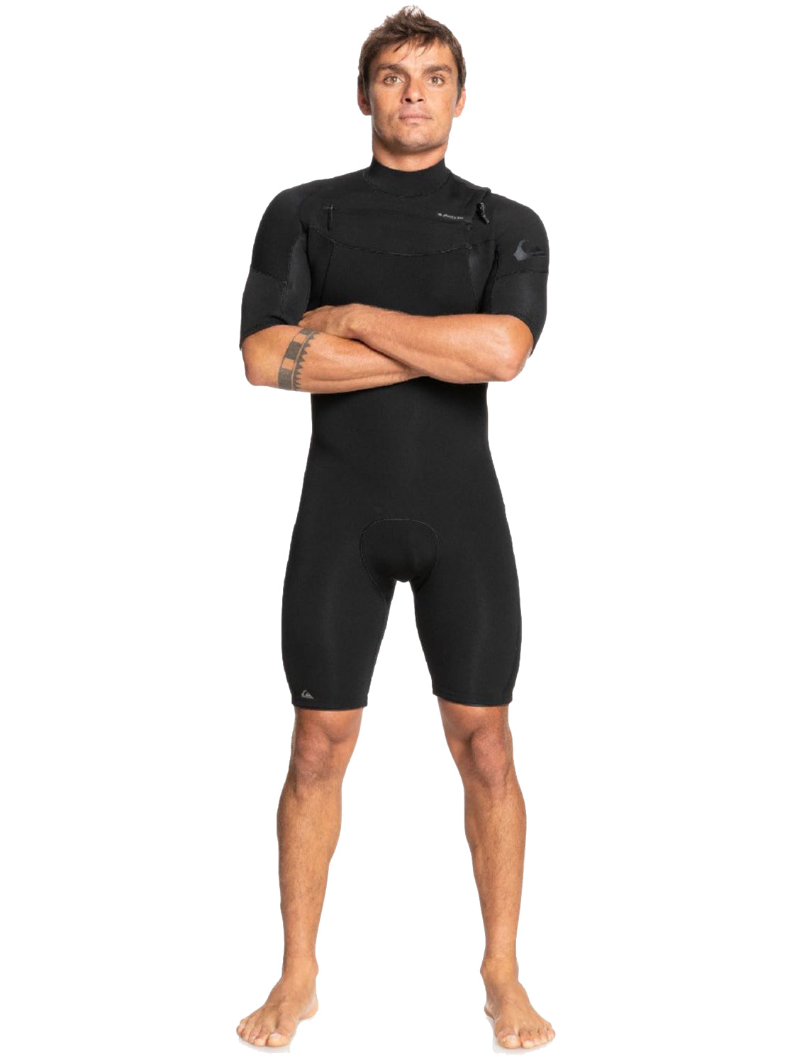  QUIKSILVER 2/2 EVERYDAY SESSIONS FRONT ZIP SPRINGSUIT BLACK