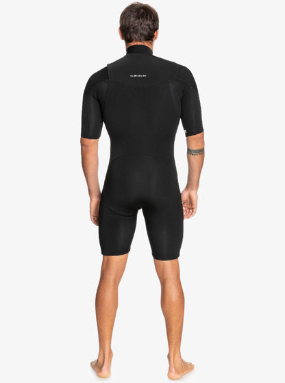  QUIKSILVER 2/2 EVERYDAY SESSIONS FRONT ZIP SPRINGSUIT BLACK