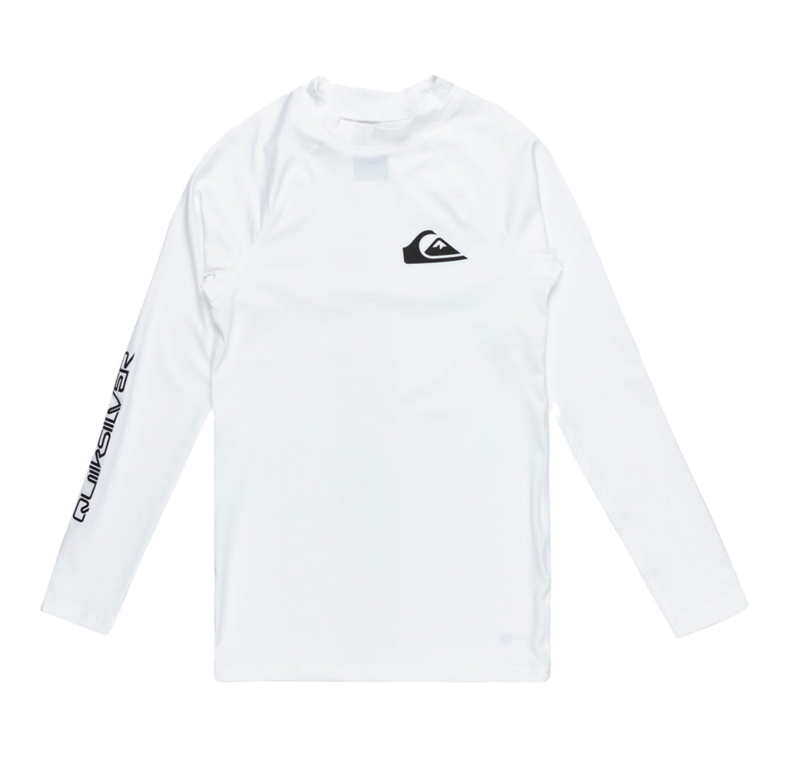  QUIKSILVER EVERYDAY LONG SLEEVE UPF50 BOYS 8-16 WHITE