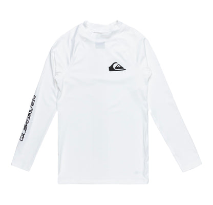  QUIKSILVER EVERYDAY LONG SLEEVE UPF50 BOYS 8-16 WHITE