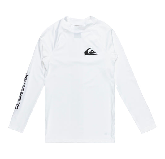  QUIKSILVER EVERYDAY LONG SLEEVE UPF50 BOYS 8-16 WHITE