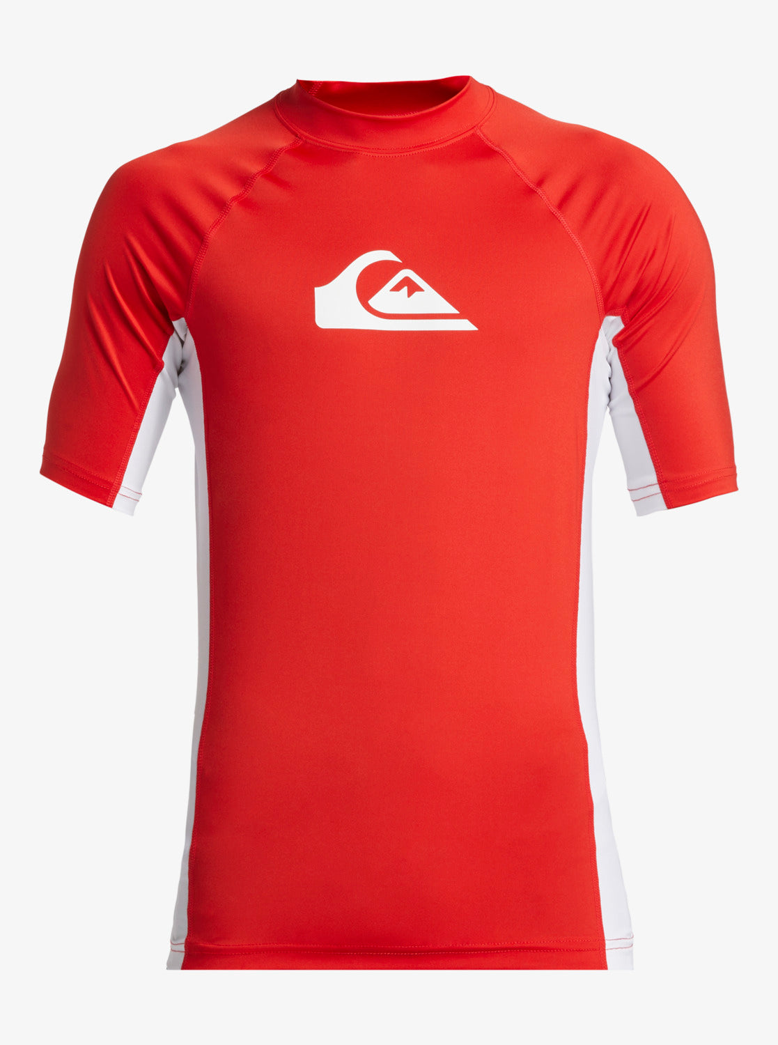  QUIKSILVER SURF SHORT SLEEVE TEE EVERYDAY COMP UPF50 RED