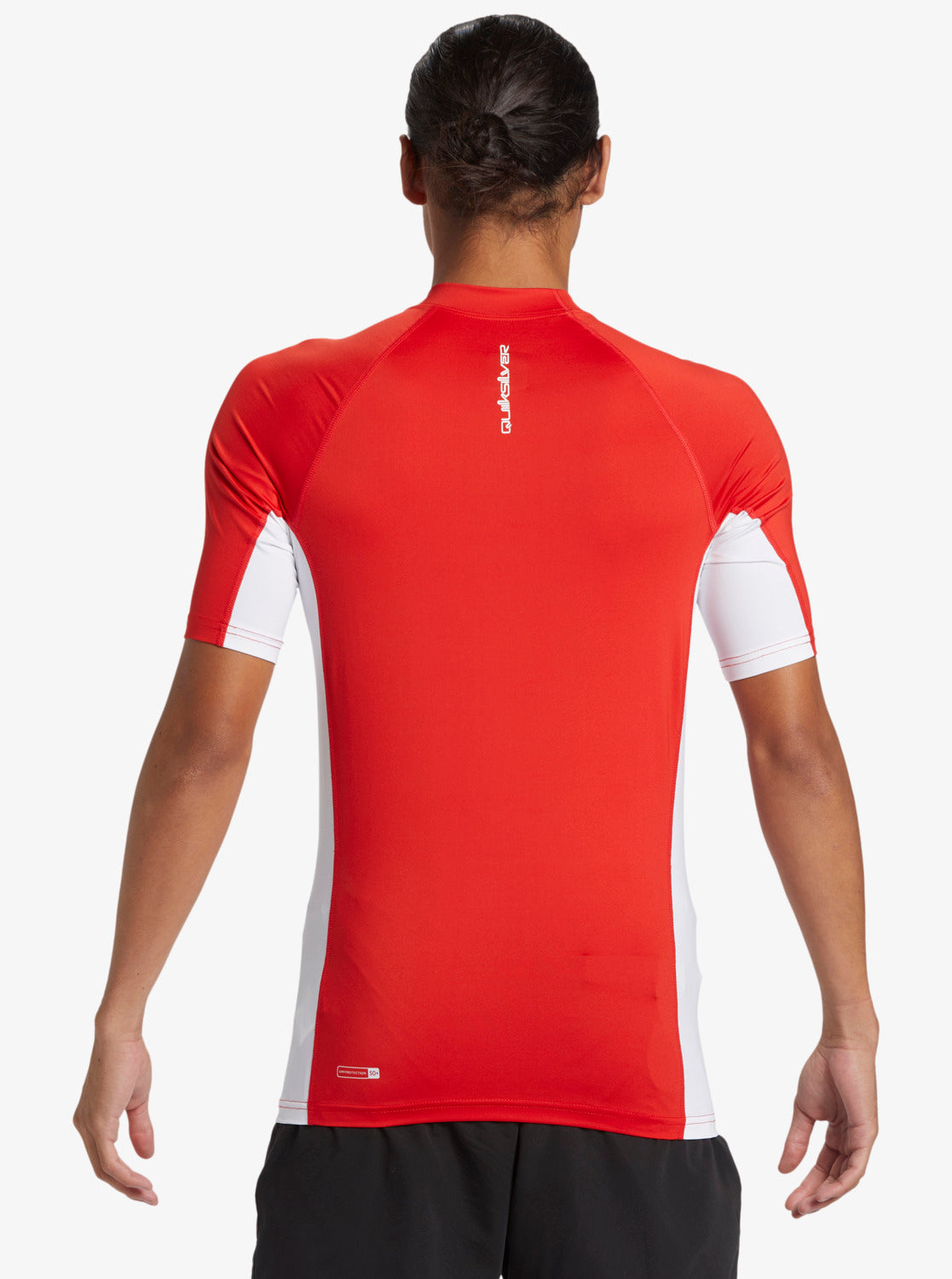  QUIKSILVER SURF SHORT SLEEVE TEE EVERYDAY COMP UPF50 RED