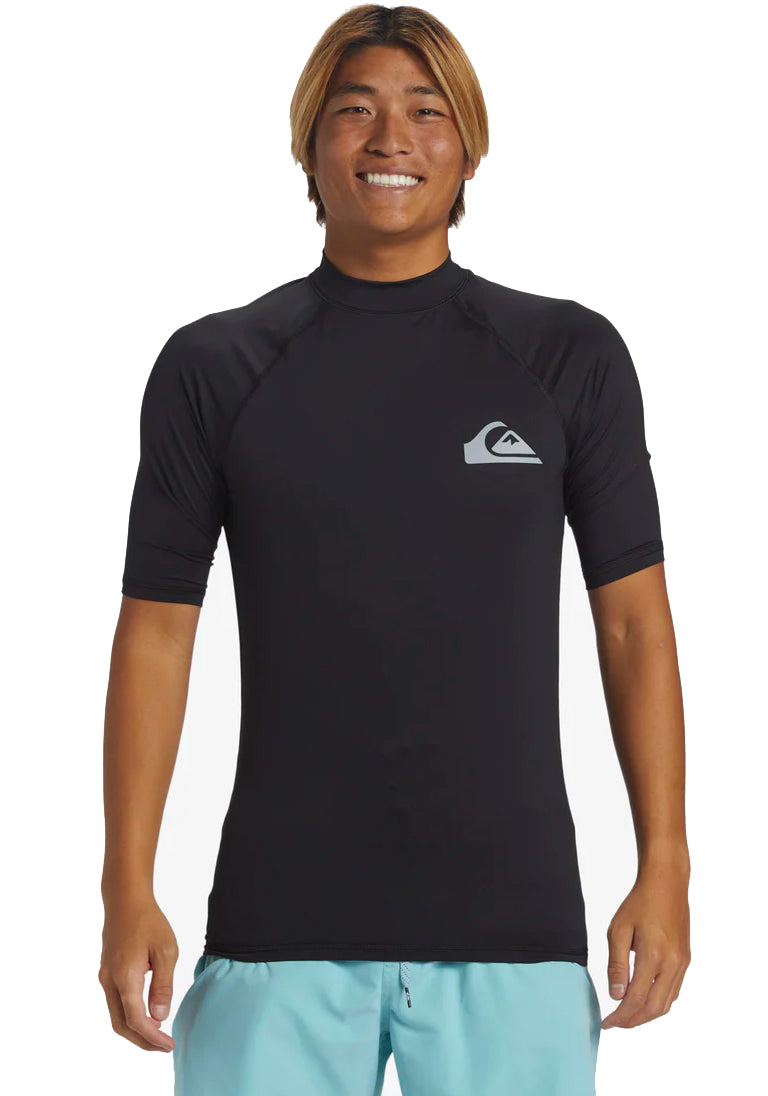  QUIKSILVER SURF SHORT SLEEVE TEE EVERYDAY UPF50 BLACK