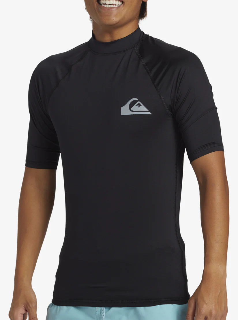  QUIKSILVER SURF SHORT SLEEVE TEE EVERYDAY UPF50 BLACK