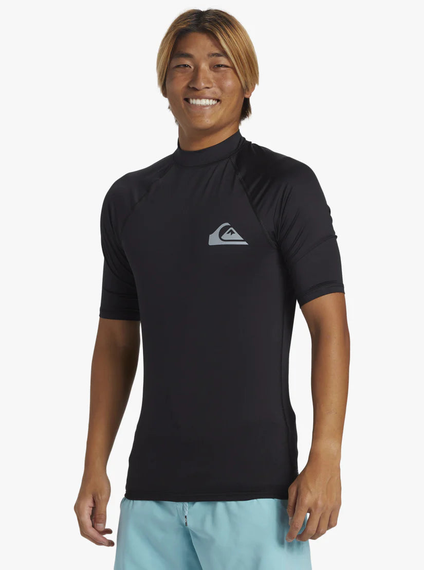  QUIKSILVER SURF SHORT SLEEVE TEE EVERYDAY UPF50 BLACK