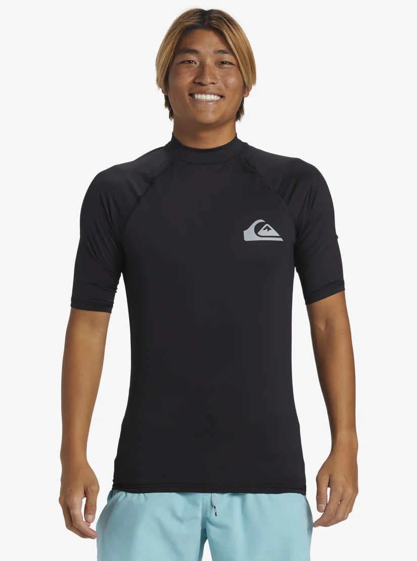  QUIKSILVER SURF SHORT SLEEVE TEE EVERYDAY UPF50 BLACK