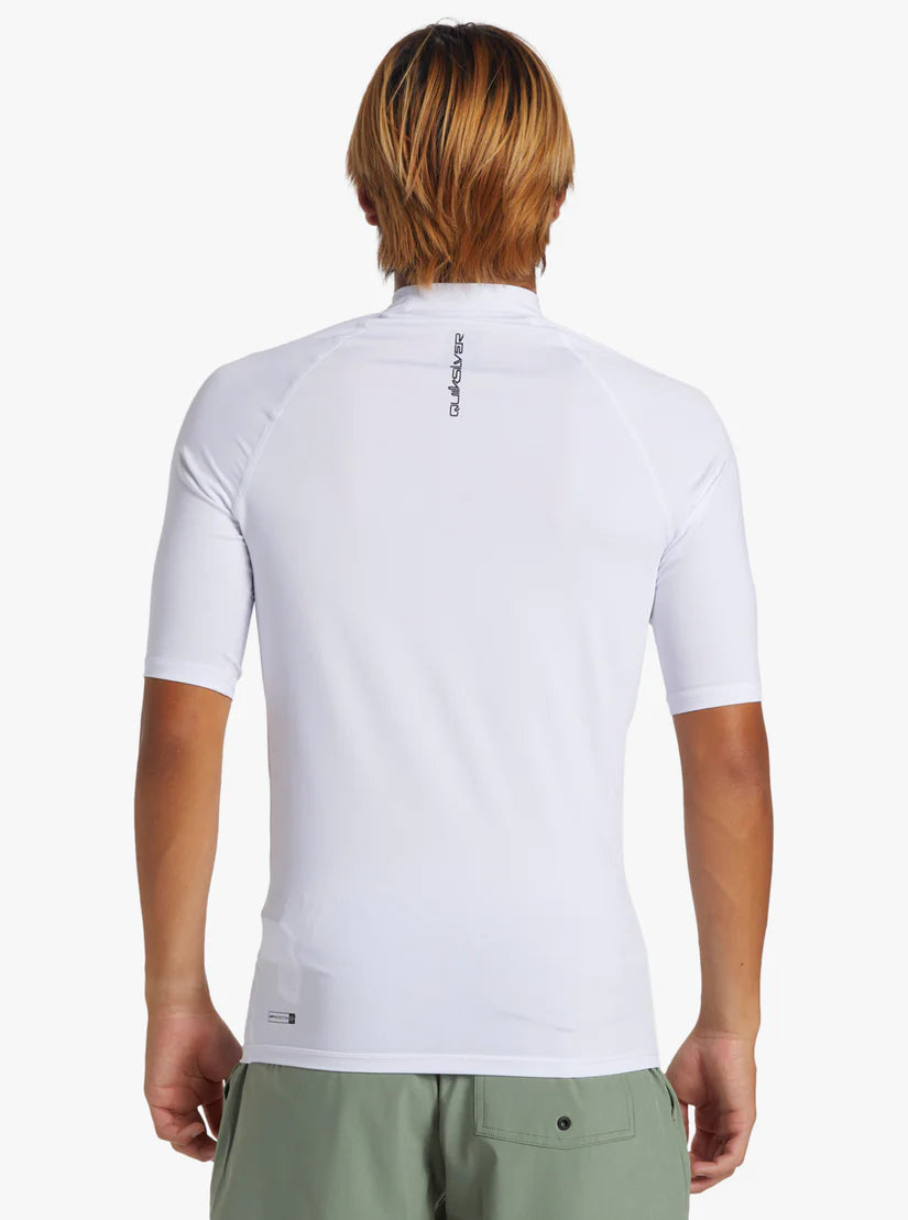  QUIKSILVER SURF SHORT SLEEVE TEE EVERYDAY UPF50 WHITE