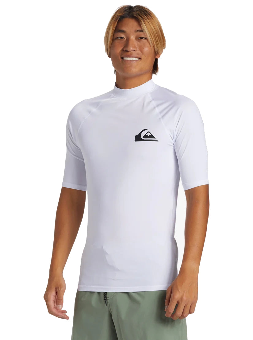  QUIKSILVER SURF SHORT SLEEVE TEE EVERYDAY UPF50 WHITE