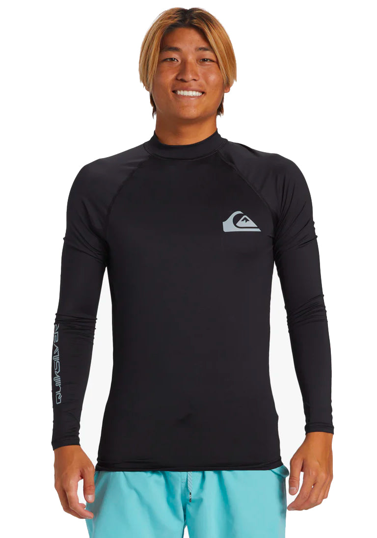  QUIKSILVER SURF LONG SLEEVE TEE EVERYDAY UPF50 BLACK