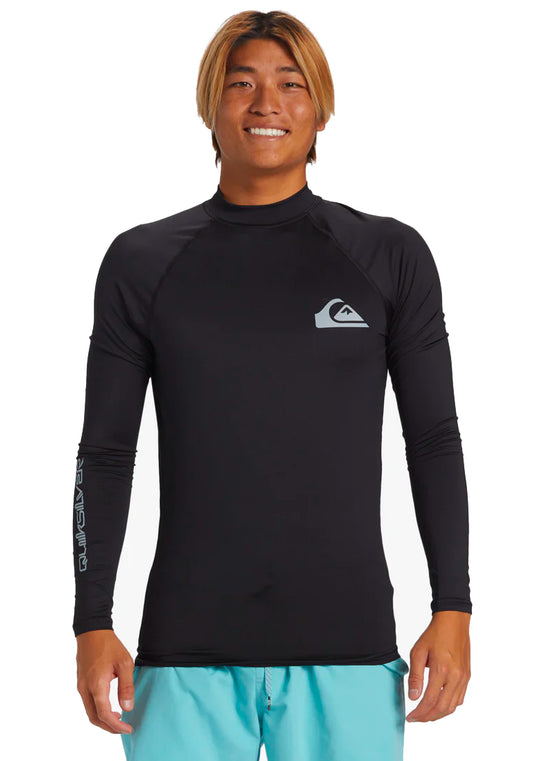  QUIKSILVER SURF LONG SLEEVE TEE EVERYDAY UPF50 BLACK