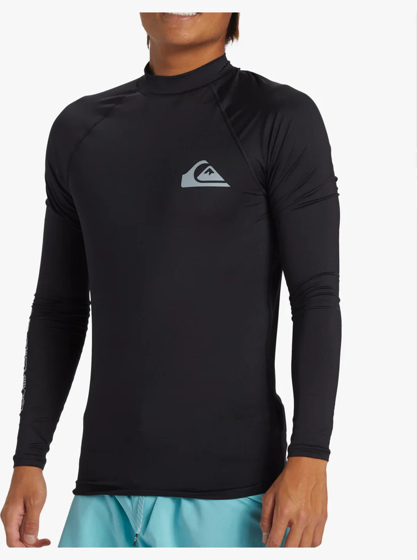  QUIKSILVER SURF LONG SLEEVE TEE EVERYDAY UPF50 BLACK