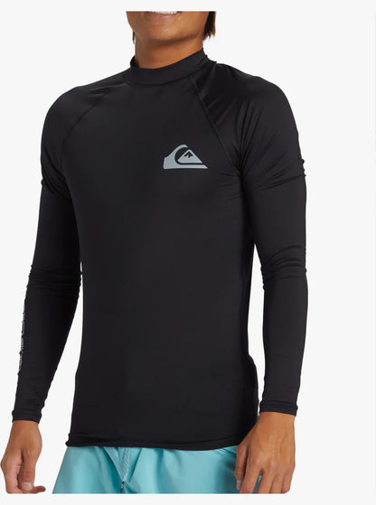  QUIKSILVER SURF LONG SLEEVE TEE EVERYDAY UPF50 BLACK