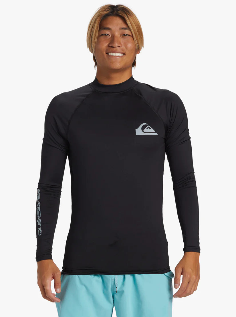  QUIKSILVER SURF LONG SLEEVE TEE EVERYDAY UPF50 BLACK