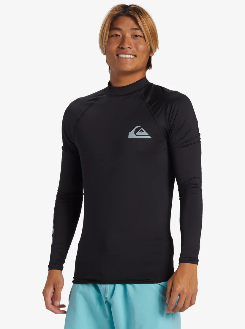  QUIKSILVER SURF LONG SLEEVE TEE EVERYDAY UPF50 BLACK