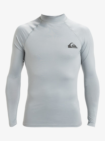  QUIKSILVER LYCRA MEN LONG SLEEVE EVERYDAY UPF50 QUARRY LIGHT GREY
