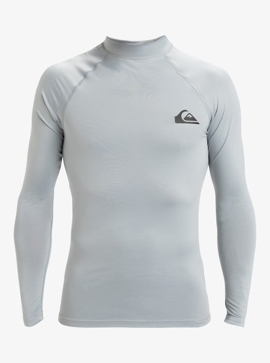 QUIKSILVER LYCRA MEN LONG SLEEVE EVERYDAY UPF50 QUARRY LIGHT GREY
