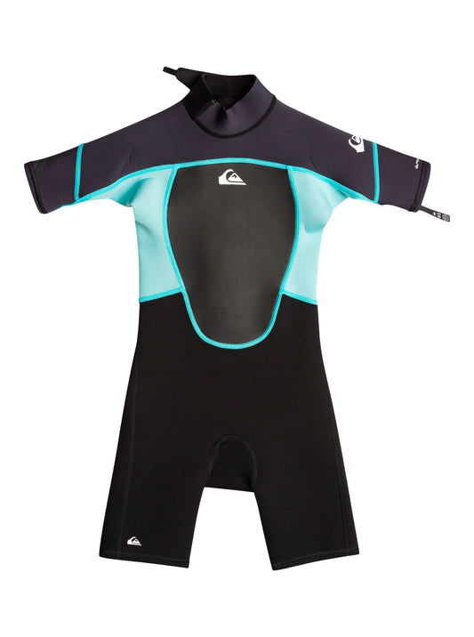  QUIKSILVER BOYS PROLOGUE 2/2 STEAMER WETSUIT BACKZIP 2-7