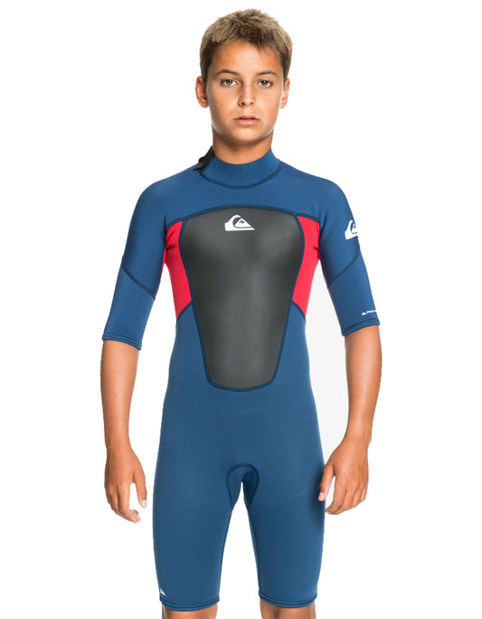  QUIKSILVER BOYS PROLOGUE 2/2 STEAMER WETSUIT BACKZIP