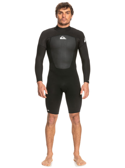  QUIKSILVER 2/2 PROLOGUE SPRINGSUIT BACK ZIP WETSUIT BLACK