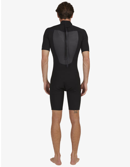  QUIKSILVER 2/2 PROLOGUE SPRINGSUIT BACK ZIP WETSUIT BLACK