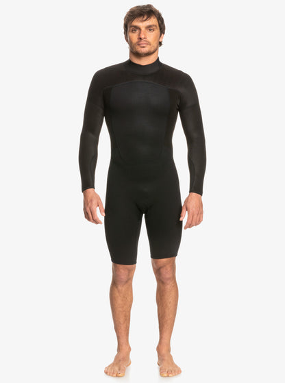 QUIKSILVER 2/2 PROLOGUE SPRINGSUIT BACK ZIP WETSUIT BLACK