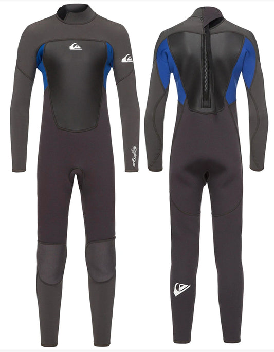  QUIKSILVER BOYS PROLOGUE 3/2 STEAMER WETSUIT 6-12 YRS BACK ZIP