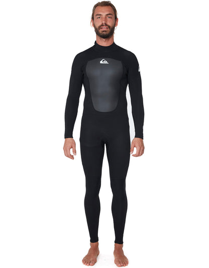  QUIKSILVER 5/4/3 PROLOGUE BACK ZIP WETSUIT BLACK