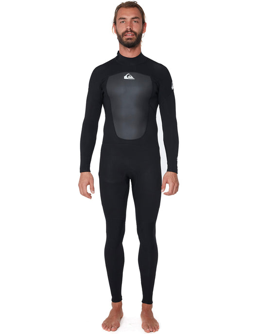  QUIKSILVER 5/4/3 PROLOGUE BACK ZIP WETSUIT BLACK