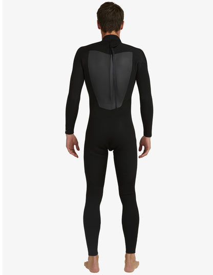  QUIKSILVER 4/3 PROLOGUE BACK ZIP WETSUIT BLACK